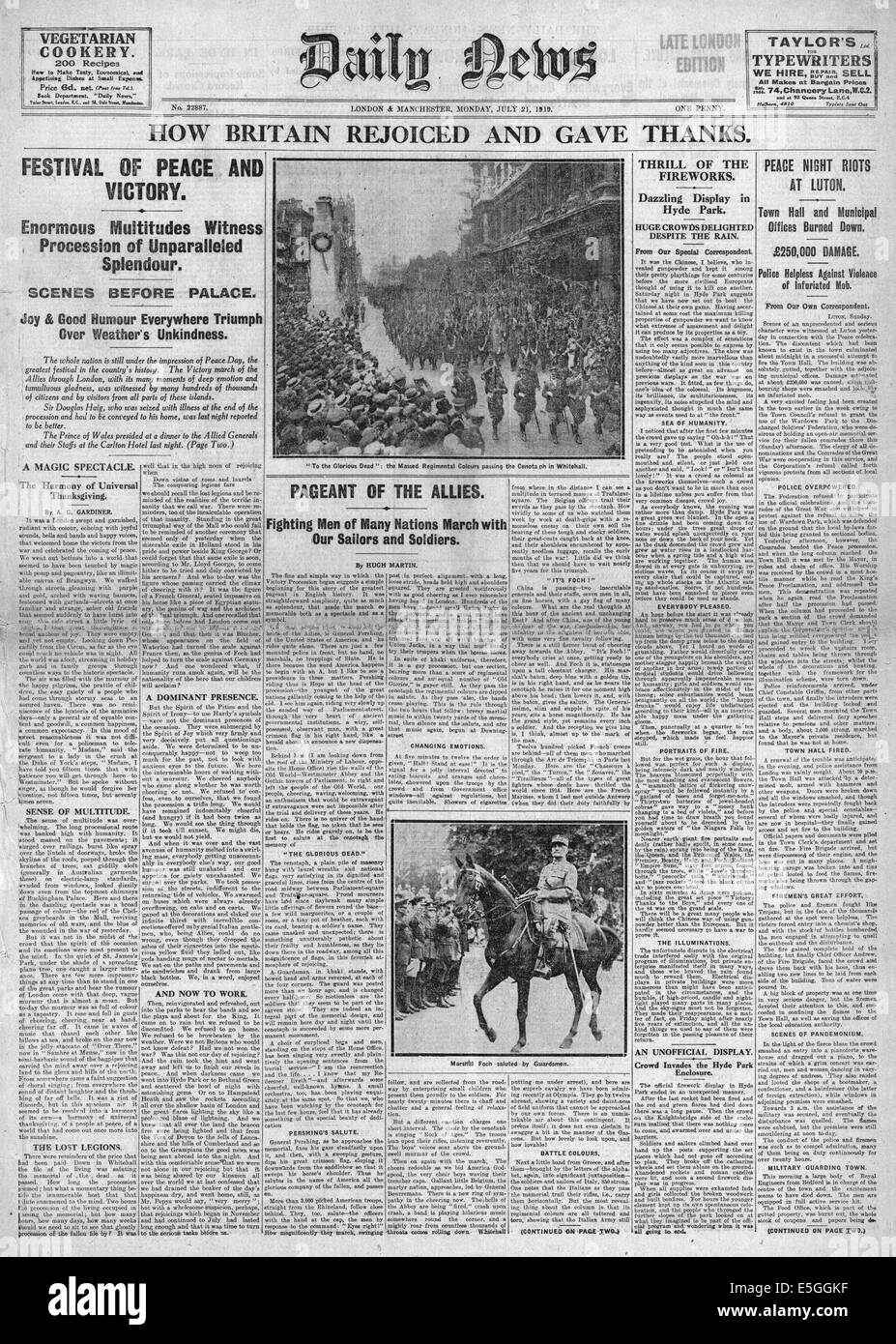 Victory parade 1919 hi-res stock photography and images - Alamy