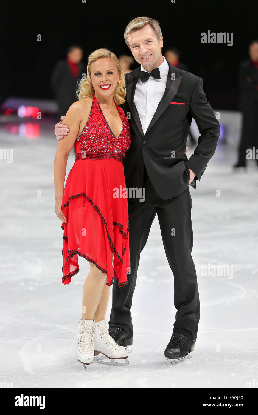 Legendary Ice Skaters Jayne Torvill and Christopher Dean pictured at the final Dancing on Ice photo-shoot in Manchester, UK. Stock Photo