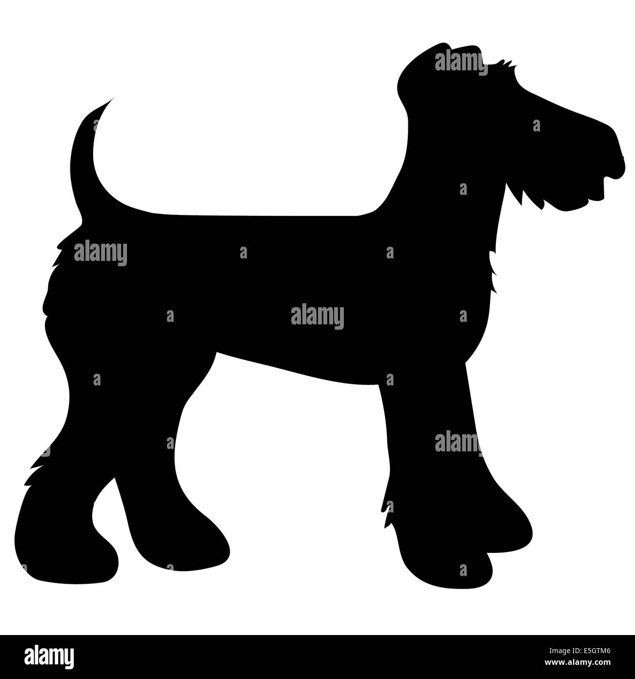 Silhouette of a dog Stock Photo