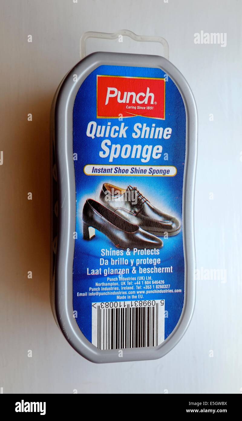 Punch quick shoe shine sponge cleaner 