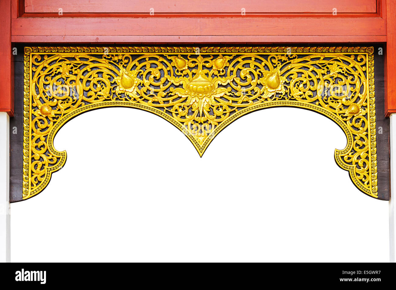 Wood carving decorated at a temple in Chiang Mai,Thailand Stock Photo ...