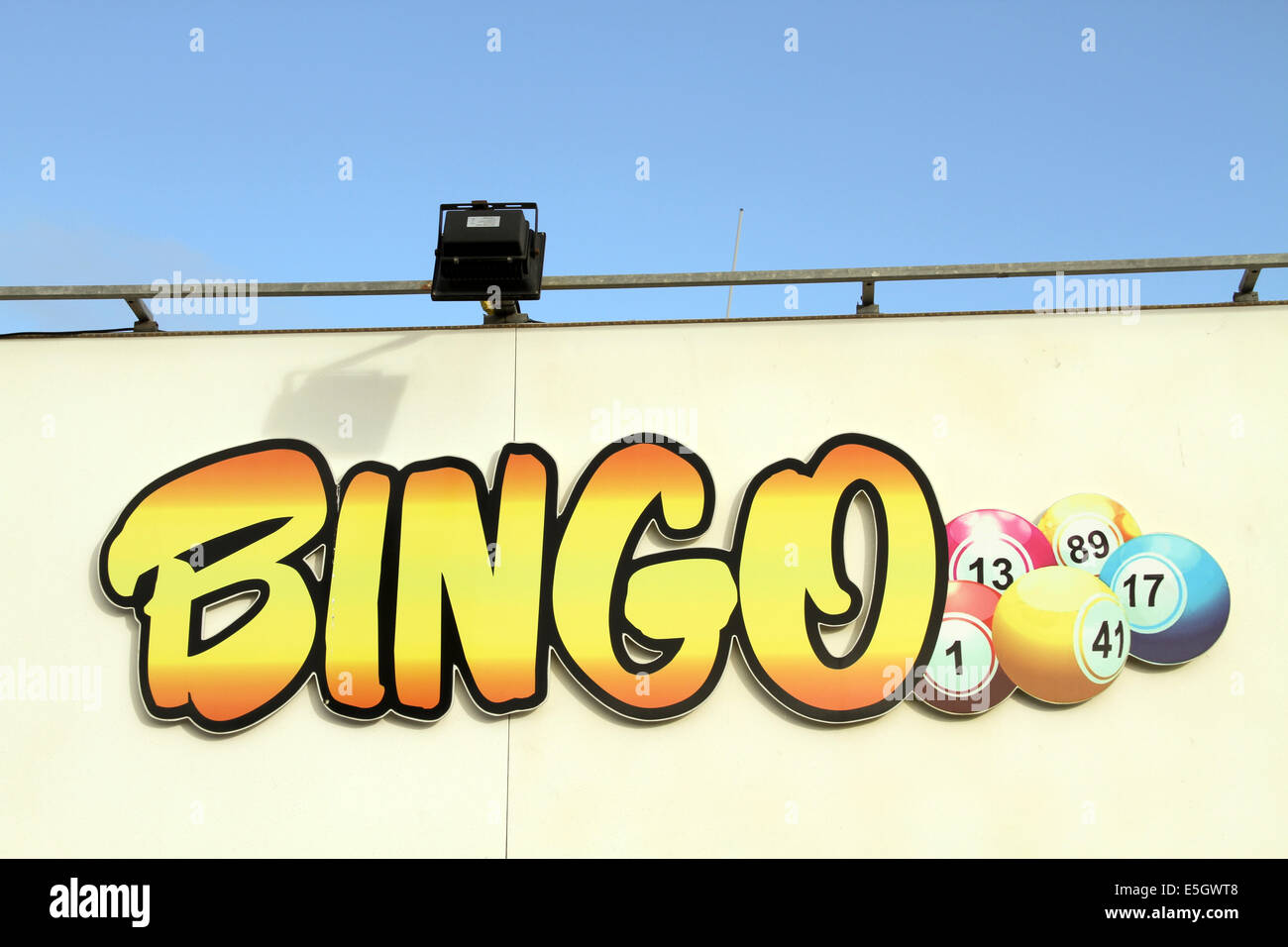 Signage advertising the game of bingo Stock Photo Alamy
