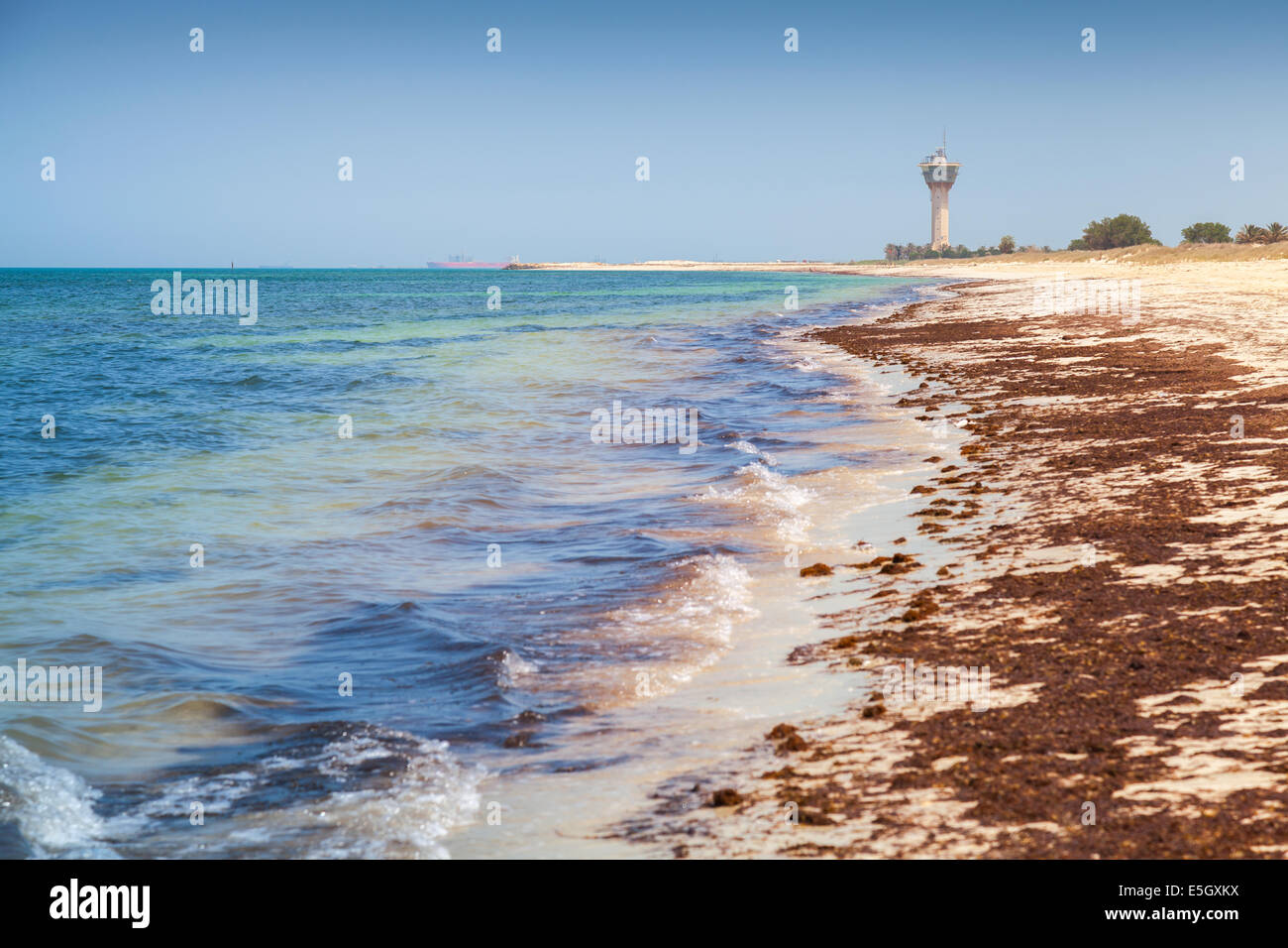 Coast of Persian Gulf in Ras Tanura, Saudi Arabia Stock Photo