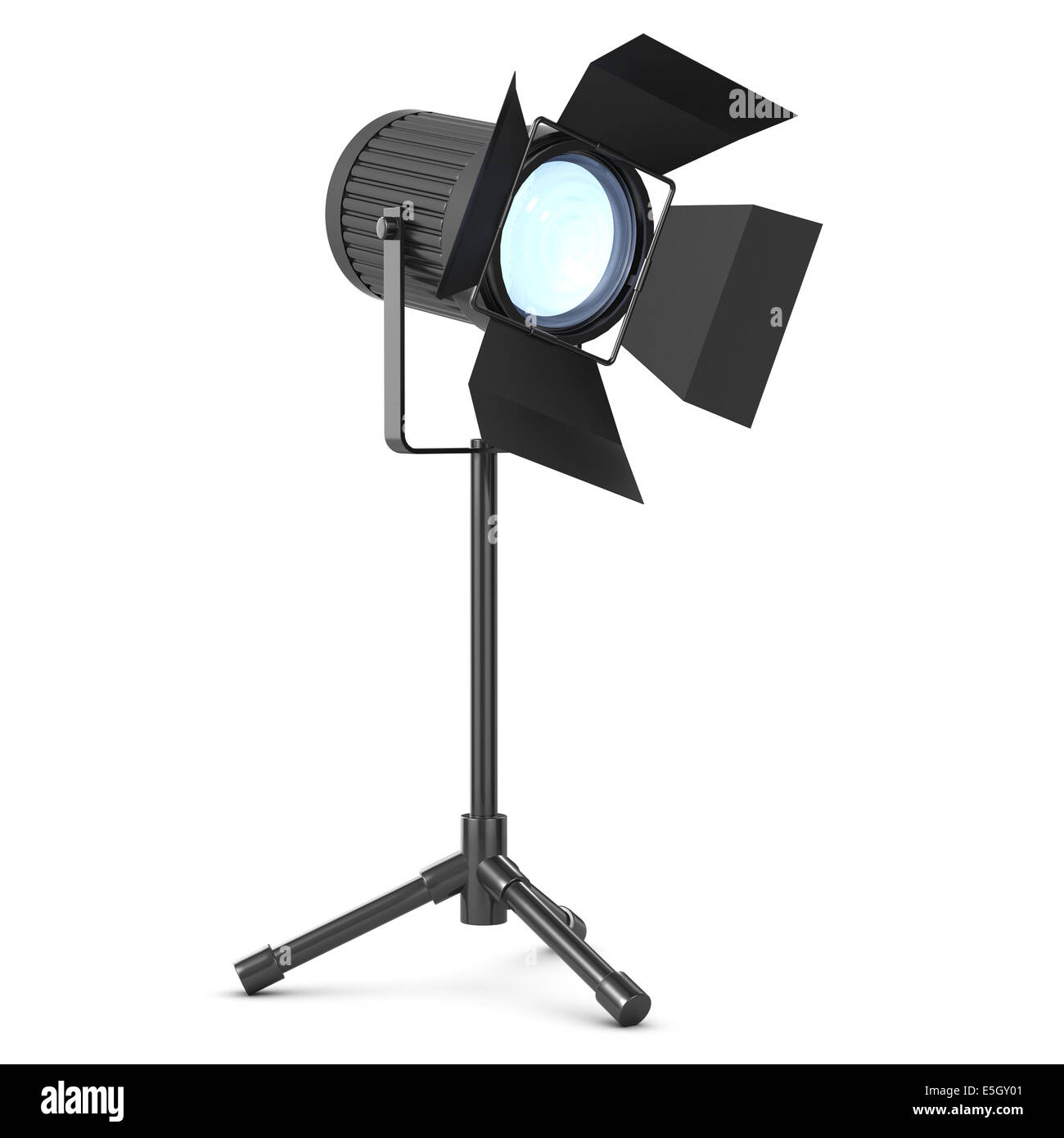 3d render of a studio spotlight on stand Stock Photo - Alamy