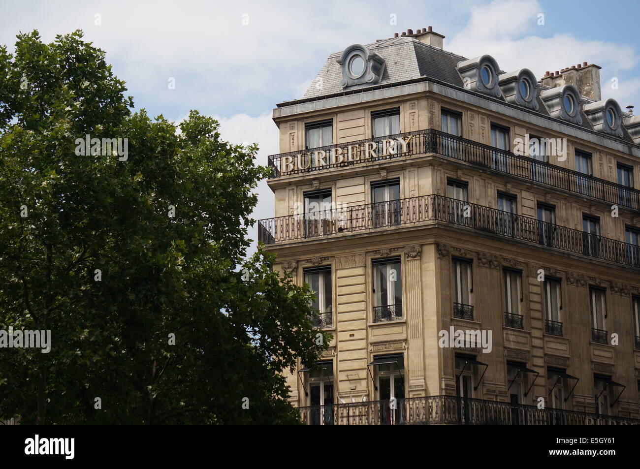 Burberry building at Madeleine Paris Stock Photo - Alamy