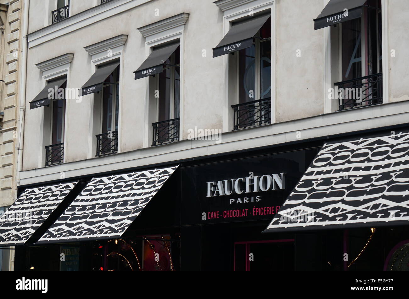 Exterior design of Fauchon Paris Stock Photo
