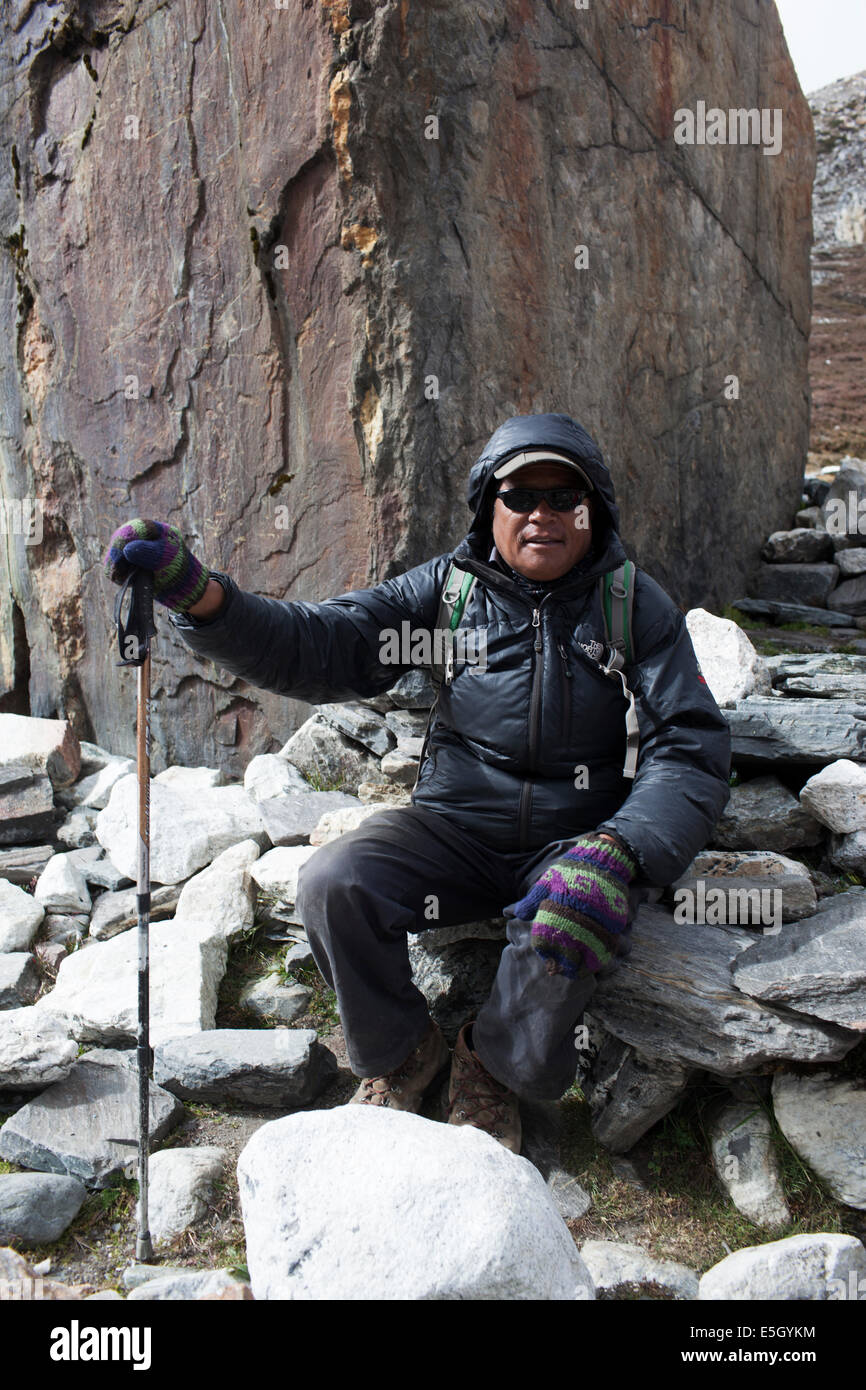 Sherpa's working in the Everest region in Nepal. Sherpa people are an