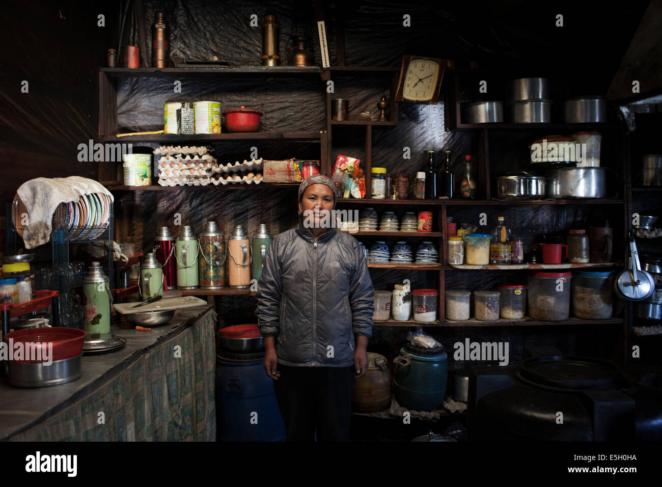 Sherpa's working in the Everest region in Nepal. Sherpa people are an