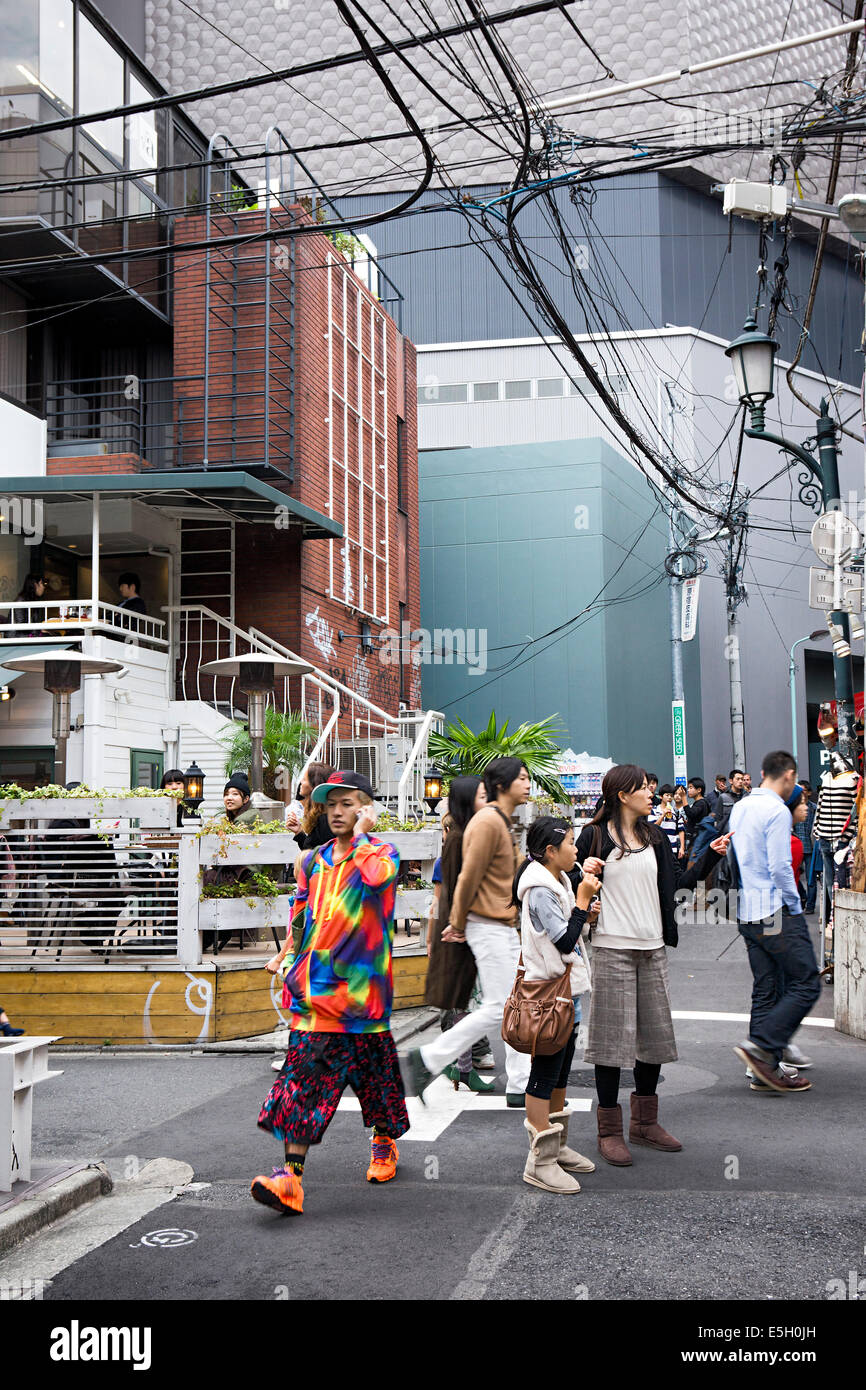 Street around Harajuku district, Tokyo, Japan. Stock Photo