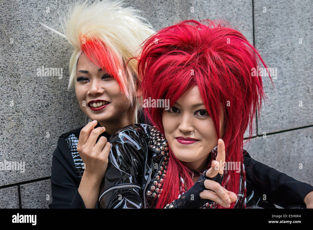 Rockers costumes in Harajuku district, Tokyo, Japan. Stock Photo