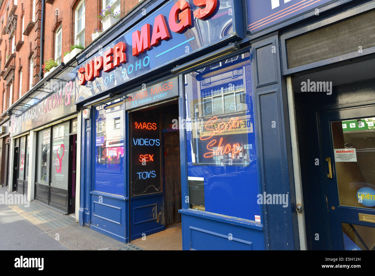 Sex shop super mags Soho London porn industry pornography Stock Photo -  Alamy