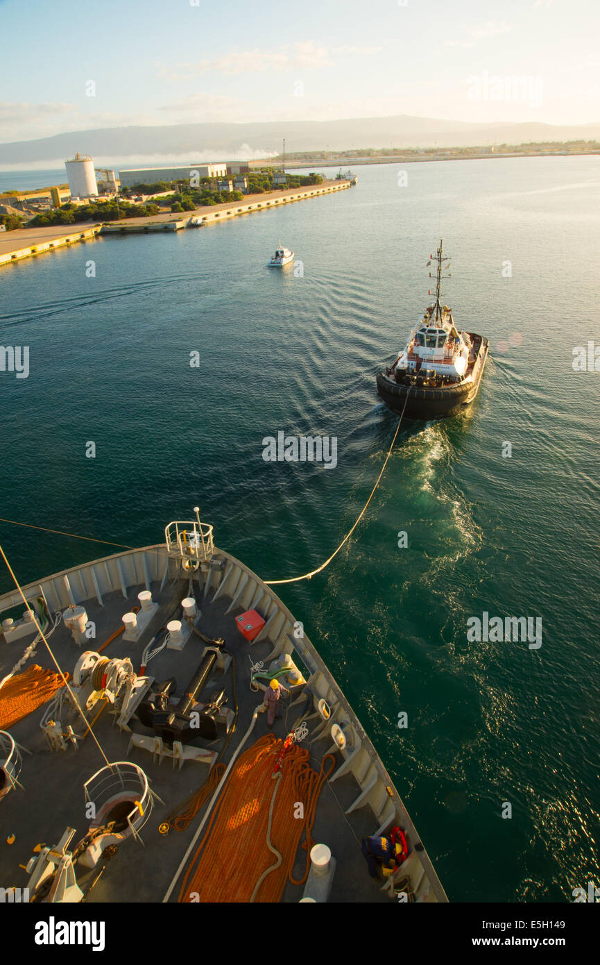 The rollon/rolloff and container ship MV Cape Ray (TAKR 9679) is