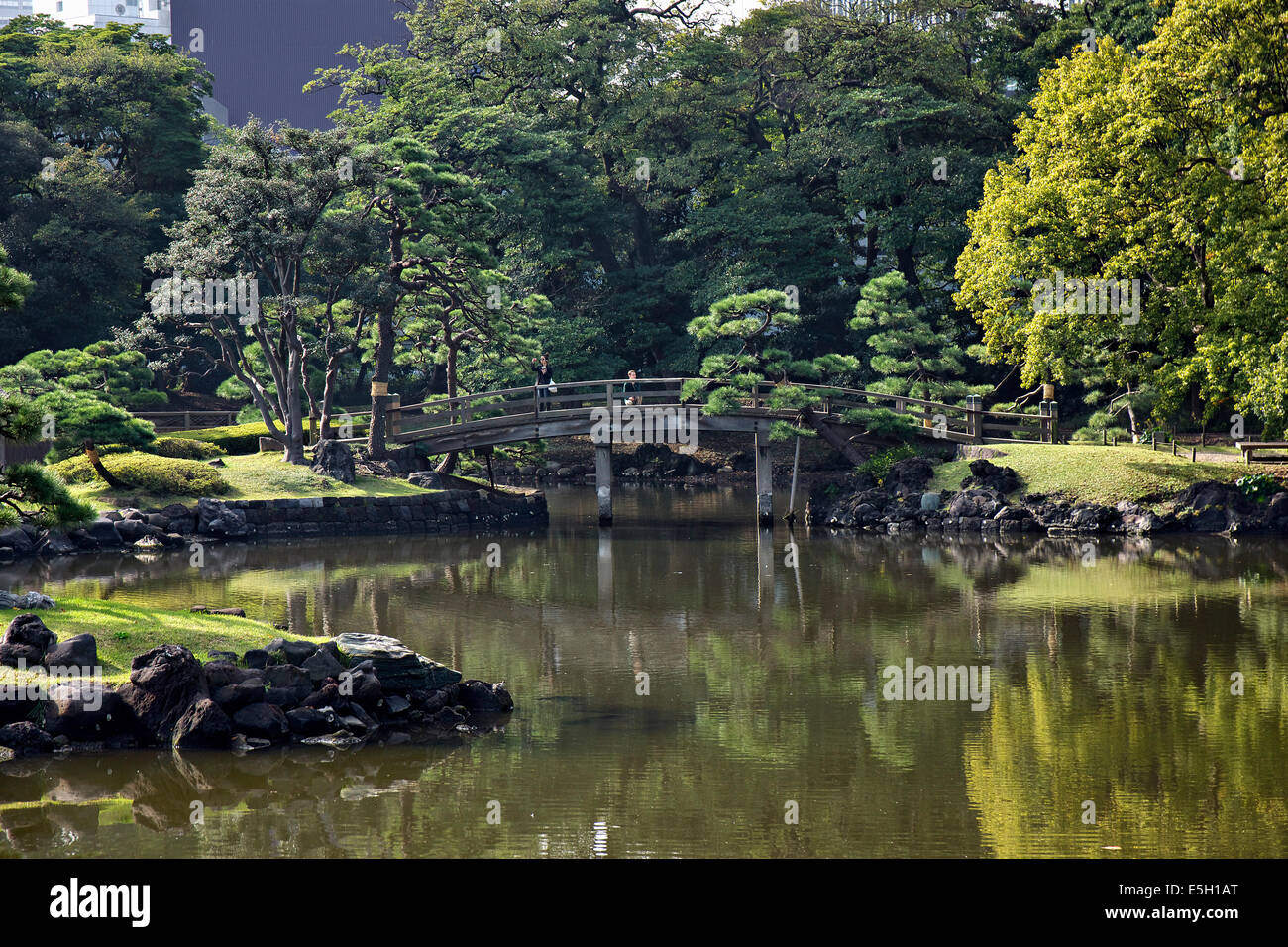 Hama-rikyu gardens, Tokyo, Japan. Stock Photo