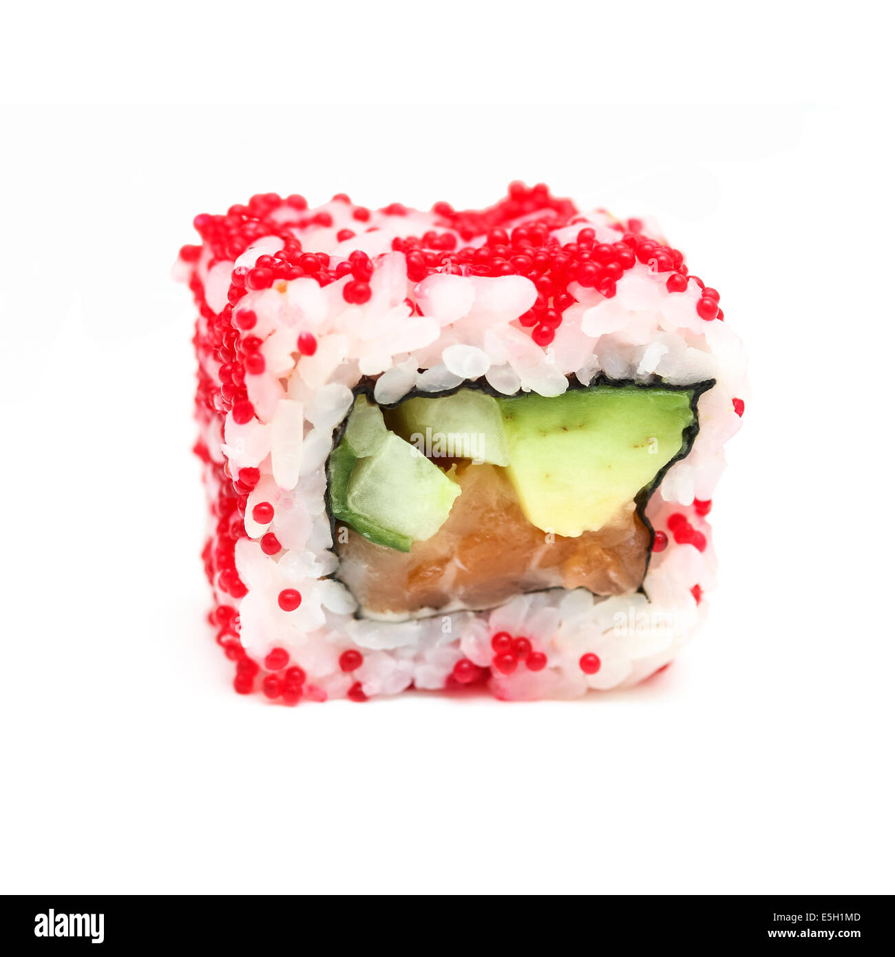 Sushi roll Alaska, isolated on white Stock Photo - Alamy