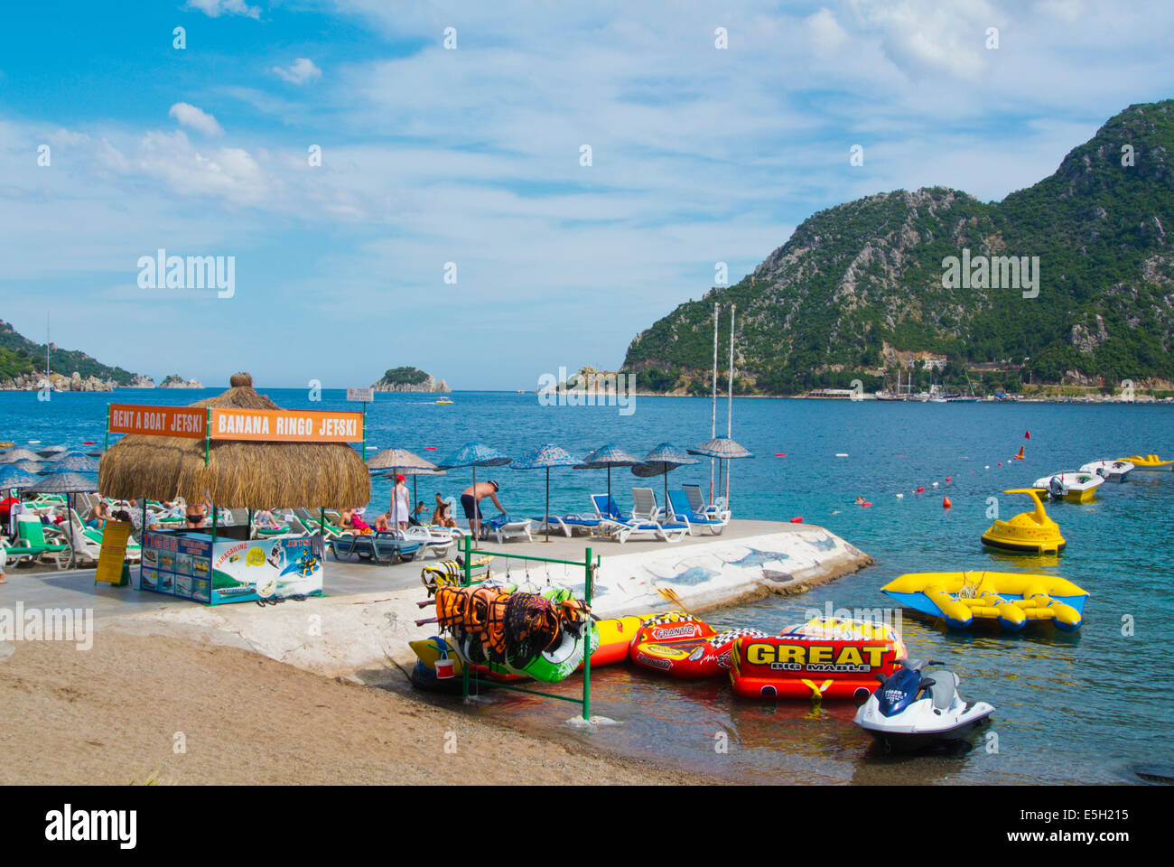 Watersports,jetskis and other equipment rental, beach, Icmeler resort