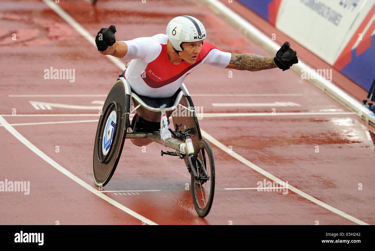 DAVID WEIR MEN'S PARA SPORT 15000 HAMPDEN PARK GLASGOW SCOTLAND 31 July 2014 Stock Photo