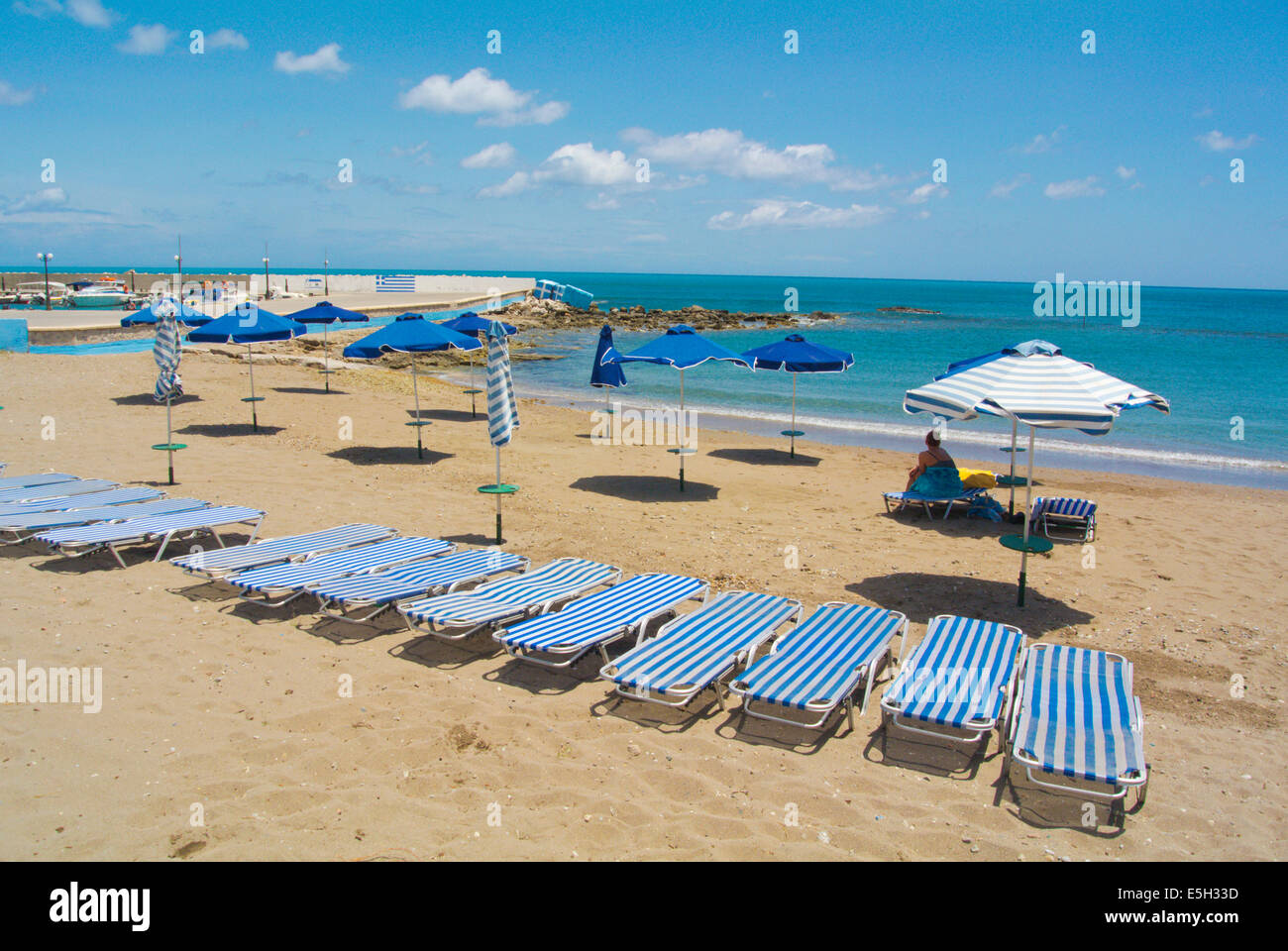 Kathara beach, Faliraki resort, Rhodes island, Dodecanese islands, Greece, Europe Stock Photo
