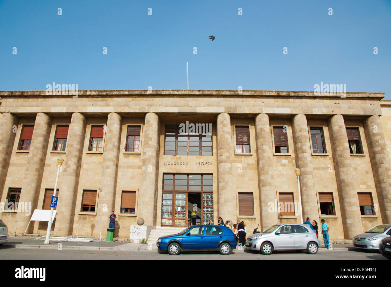 Palazzo di Giustizia  Rodi, court house, Fascist era Italian architecture, Neohori, new town, Rhodes town, Rhodes island, Greece Stock Photo