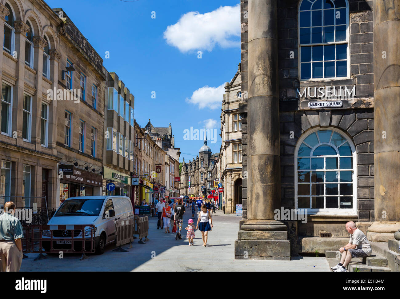 Shops and Museum on Market Street in the centre of Lancaster
