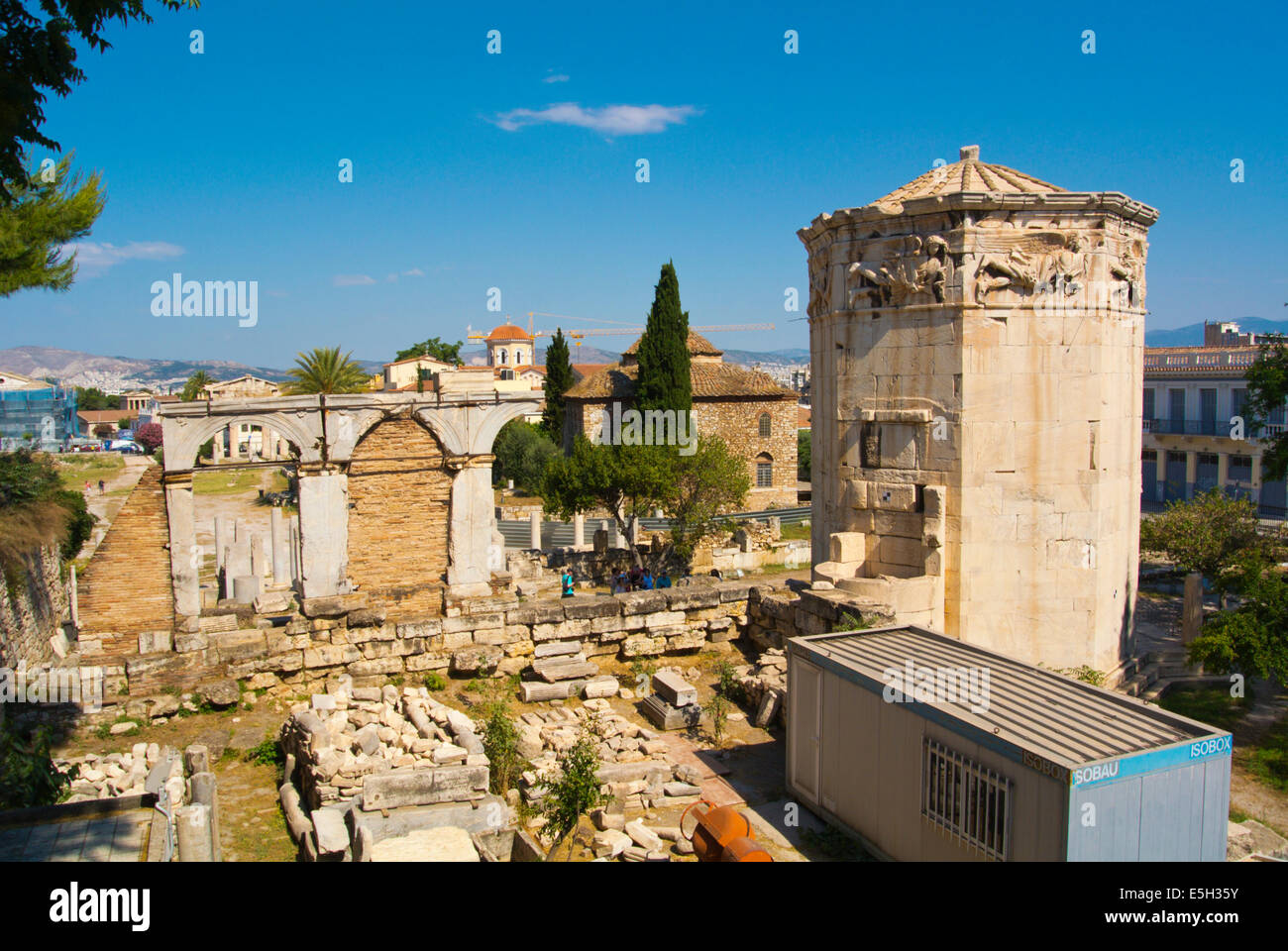 Aerides, Tower of the Winds, Palea Agora, Roman Agora, central Athens, Greece, Europe Stock Photo