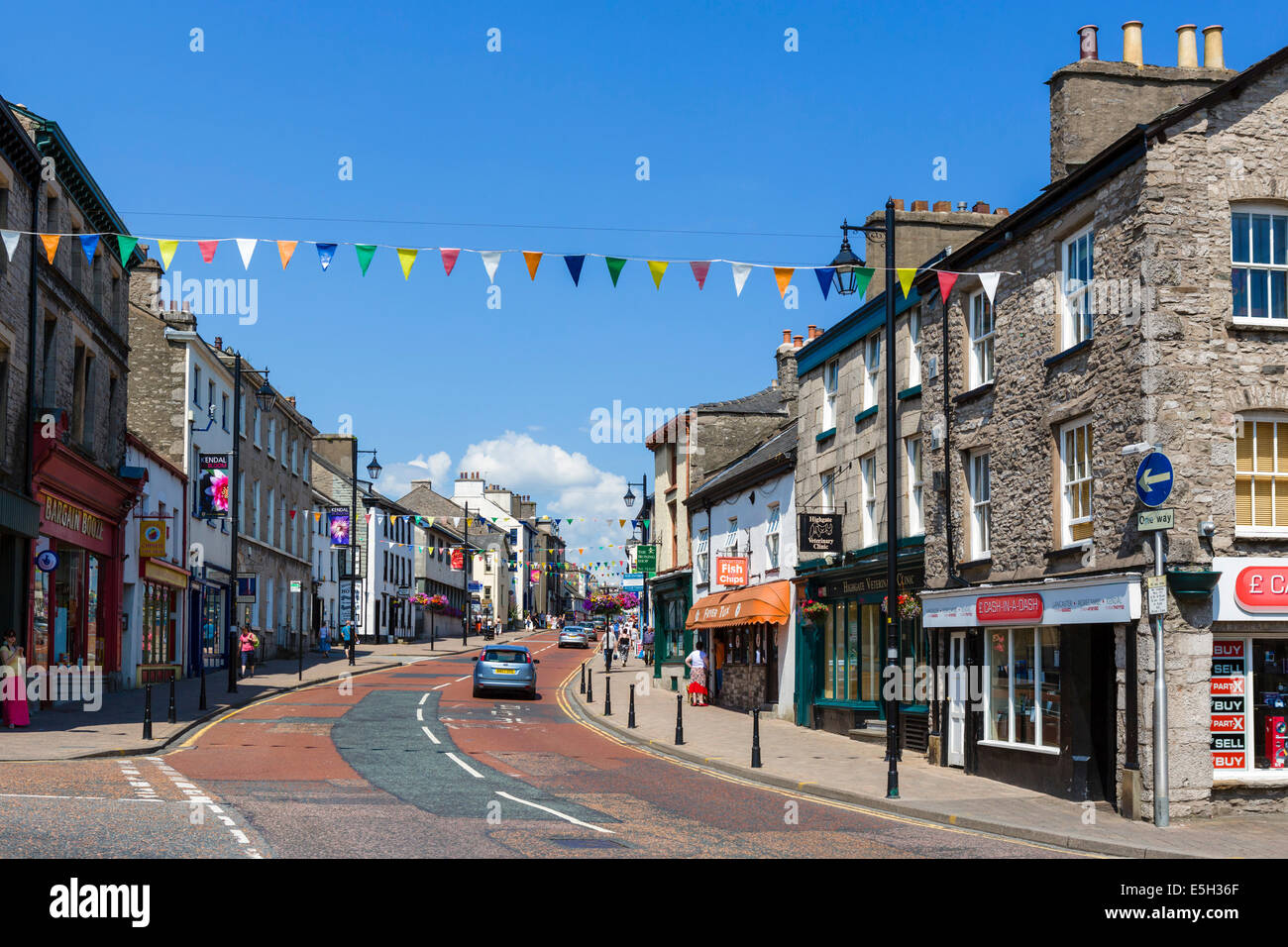 Highgate in the centre of Kendal, Lake District, Cumbria, UK Stock Photo