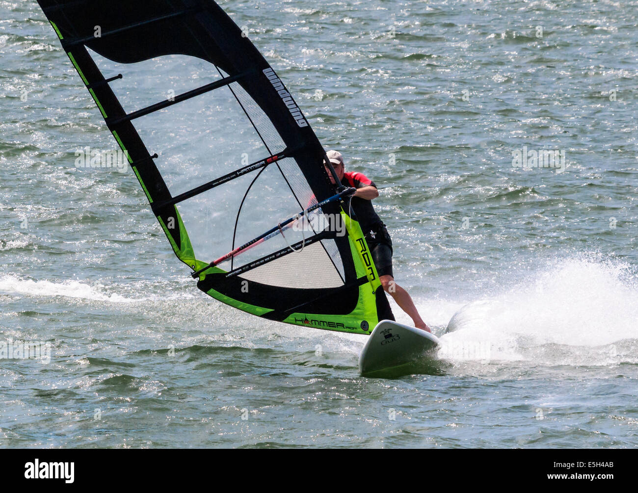 Windsurfer windsurfing on columbia river hi-res stock photography and ...