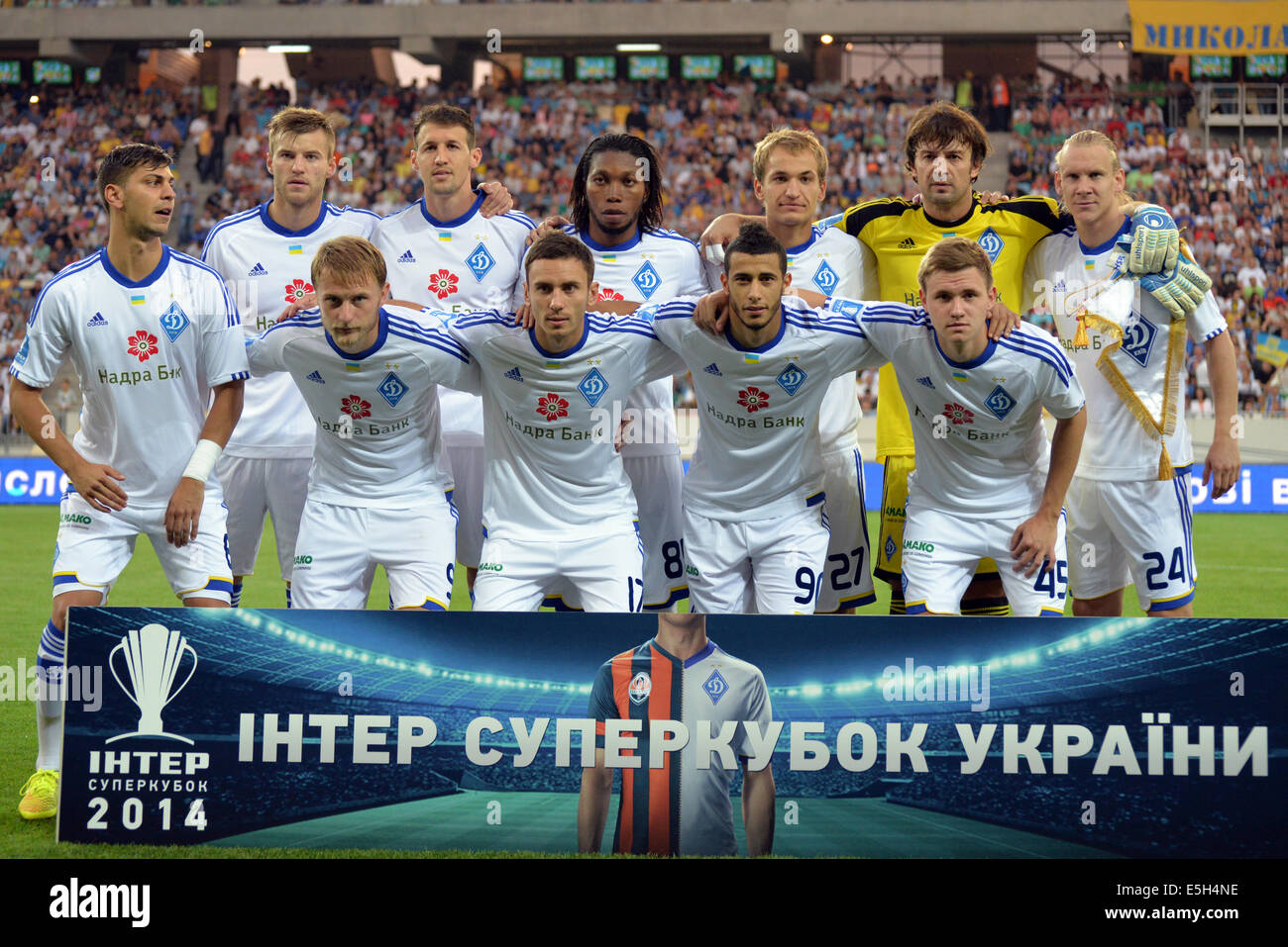 Dinamo Football Team During The Match Inter Between Shakhtar Donetsk City And Dynamo Kyiv At Stadium Arena Lviv Stock Photo Alamy