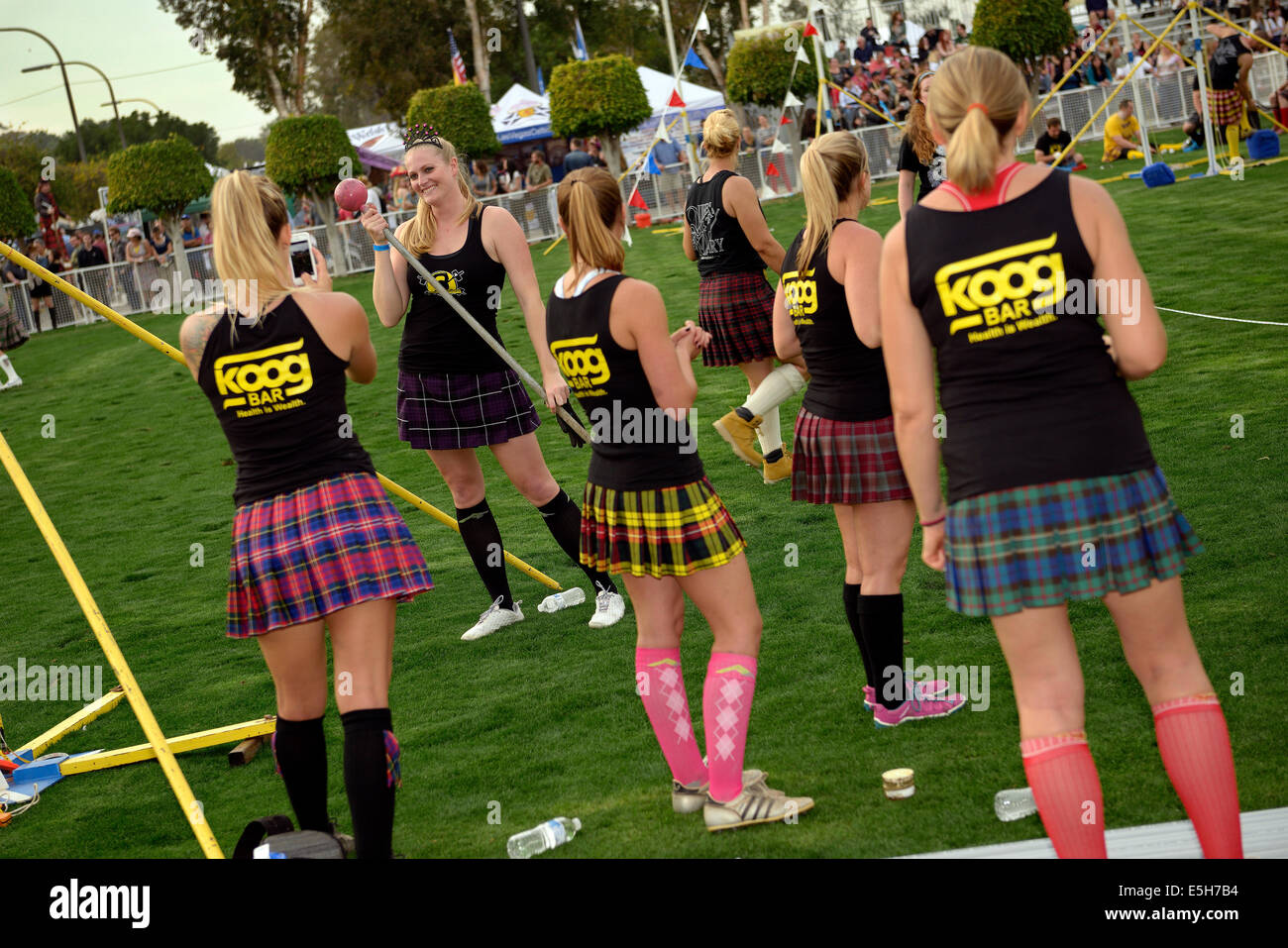 highland games queen mary long beach california Stock Photo Alamy