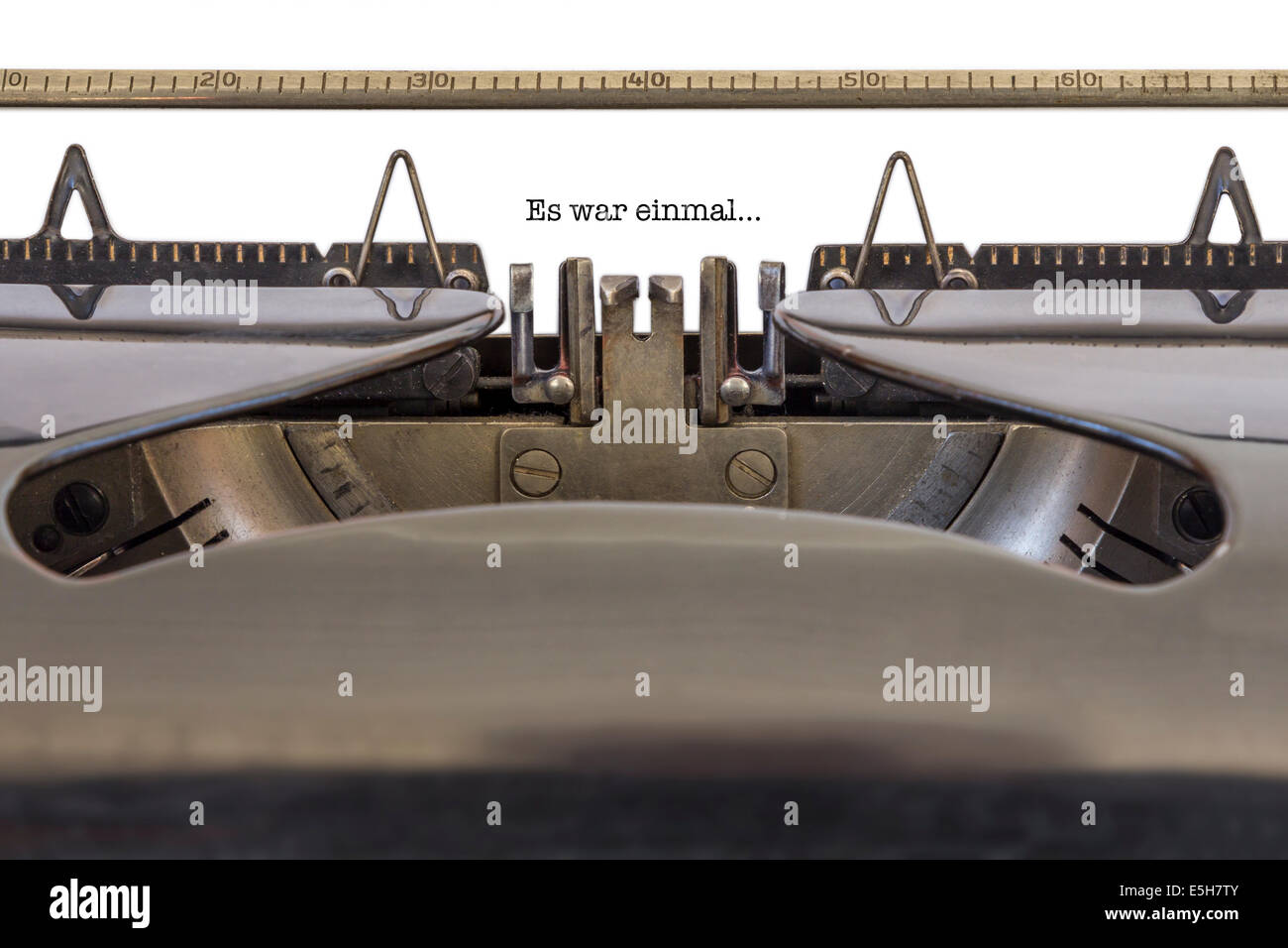 The Words 'Es war einmal' (German Once upon a time) written on a typewriter Stock Photo