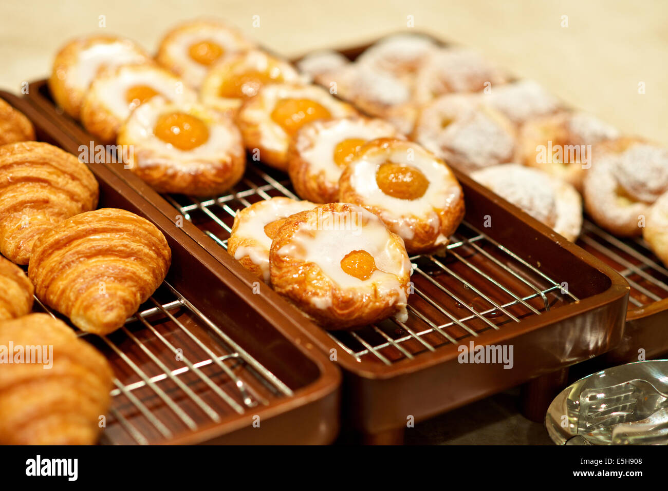 Various buffet sweet bakeries in a hotel restaurant Stock Photo Alamy