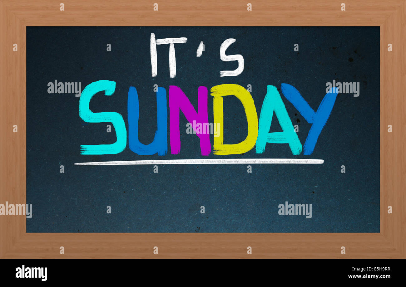It's Sunday Concept Stock Photo - Alamy