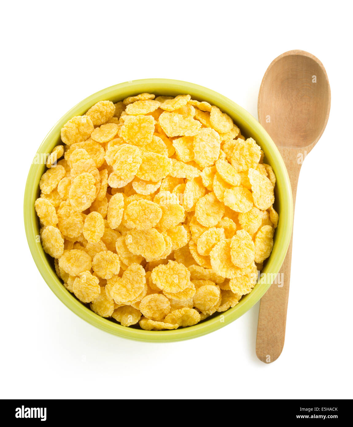 corn flakes in bowl isolated on white background Stock Photo Alamy