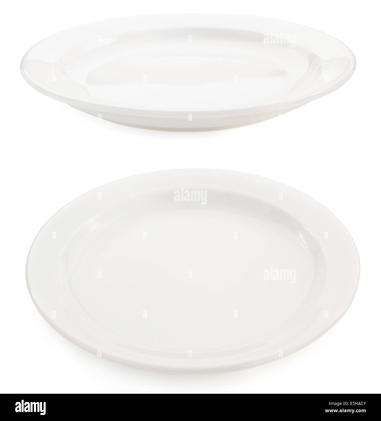 empty ceramic plate isolated on white background Stock Photo - Alamy