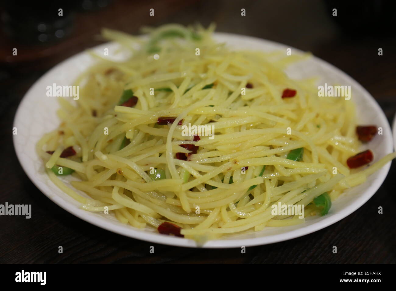 Chinese Shredded Potatoes Stock Photo