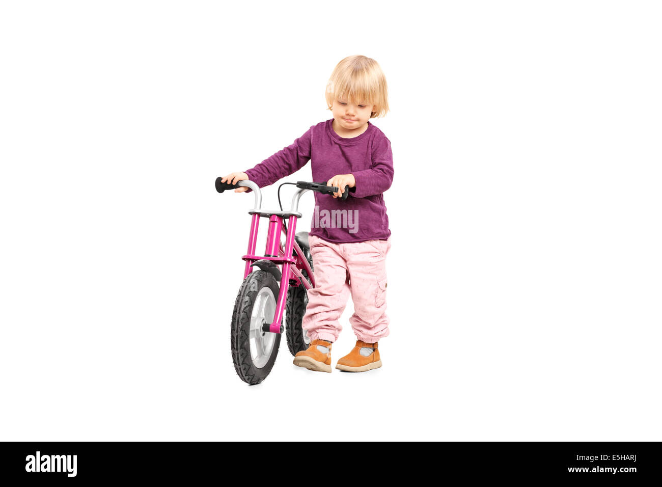 pushing bike for baby
