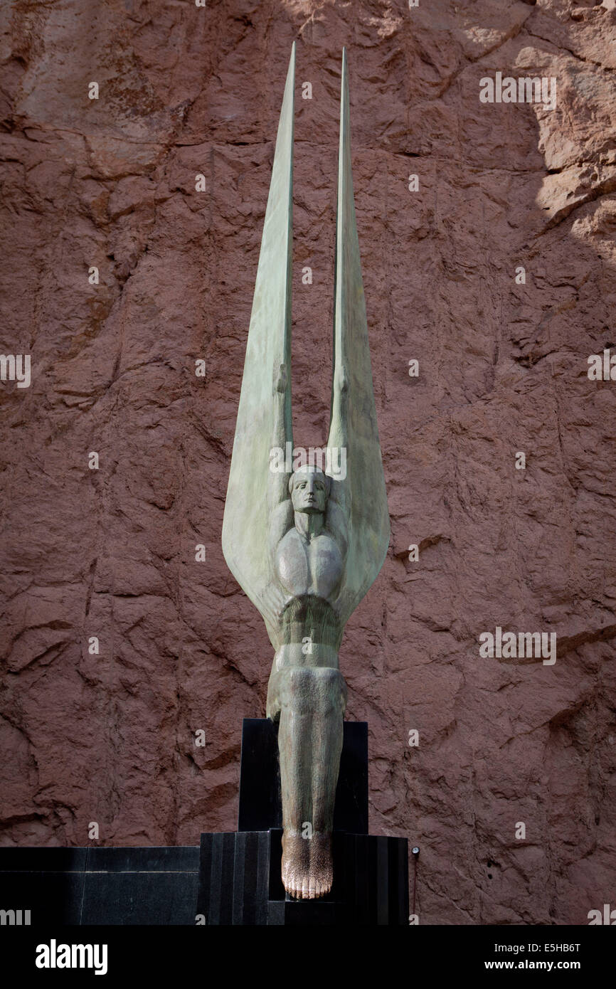 ArtDeco sculpture at the Hoover Dam, made by artist Oskar J.W. Hansen