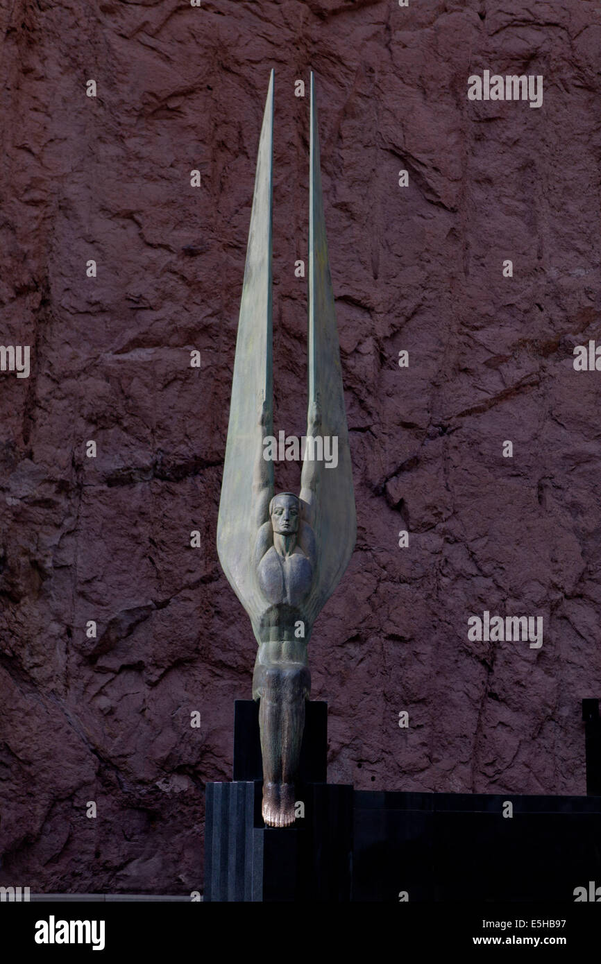 ArtDeco sculpture at the Hoover Dam, made by artist Oskar J.W. Hansen