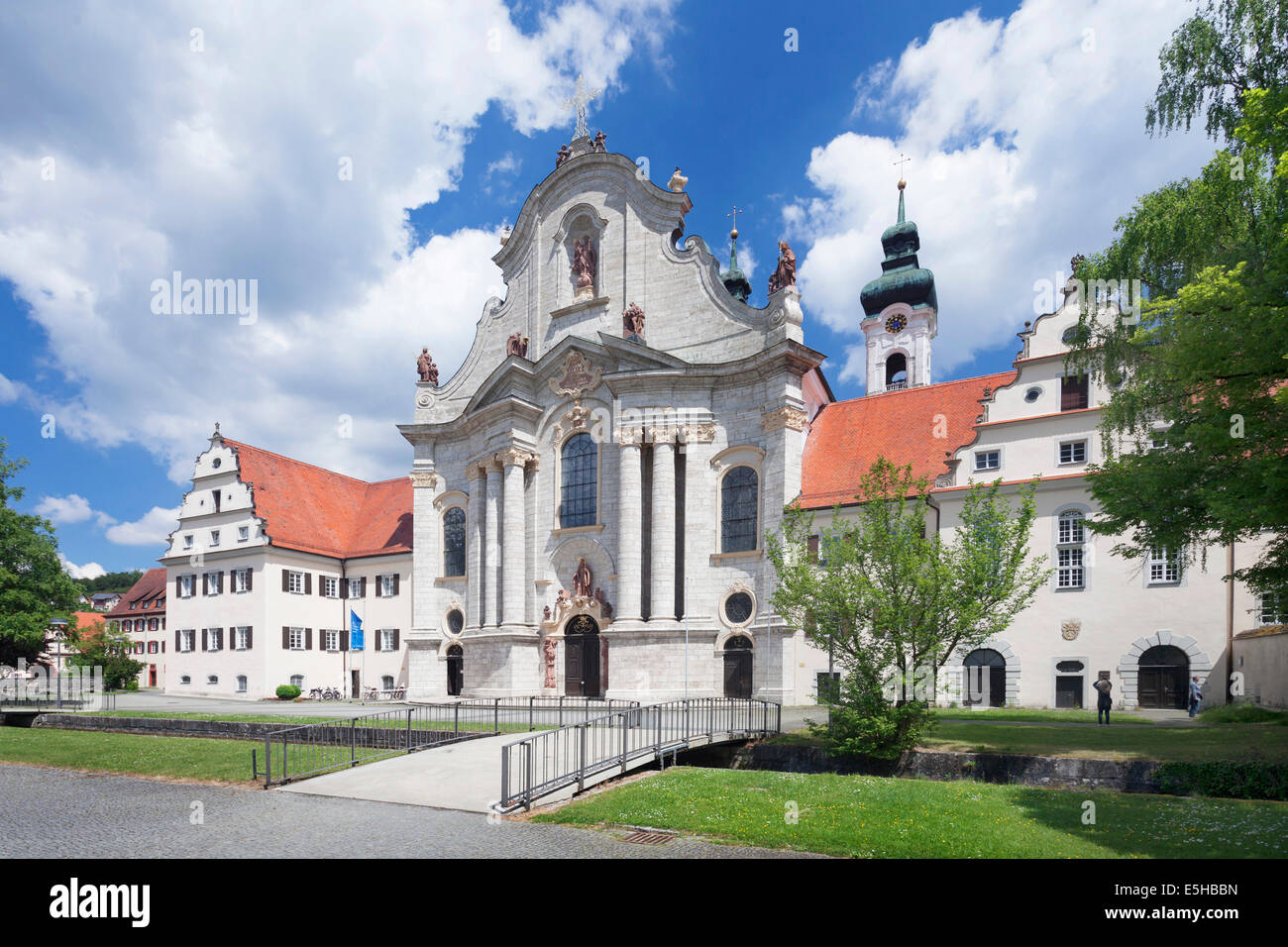 Monastery with baroque Zwiesel Cathedral, Swabian Jura, Baden-Württemberg, Germany Stock Photo