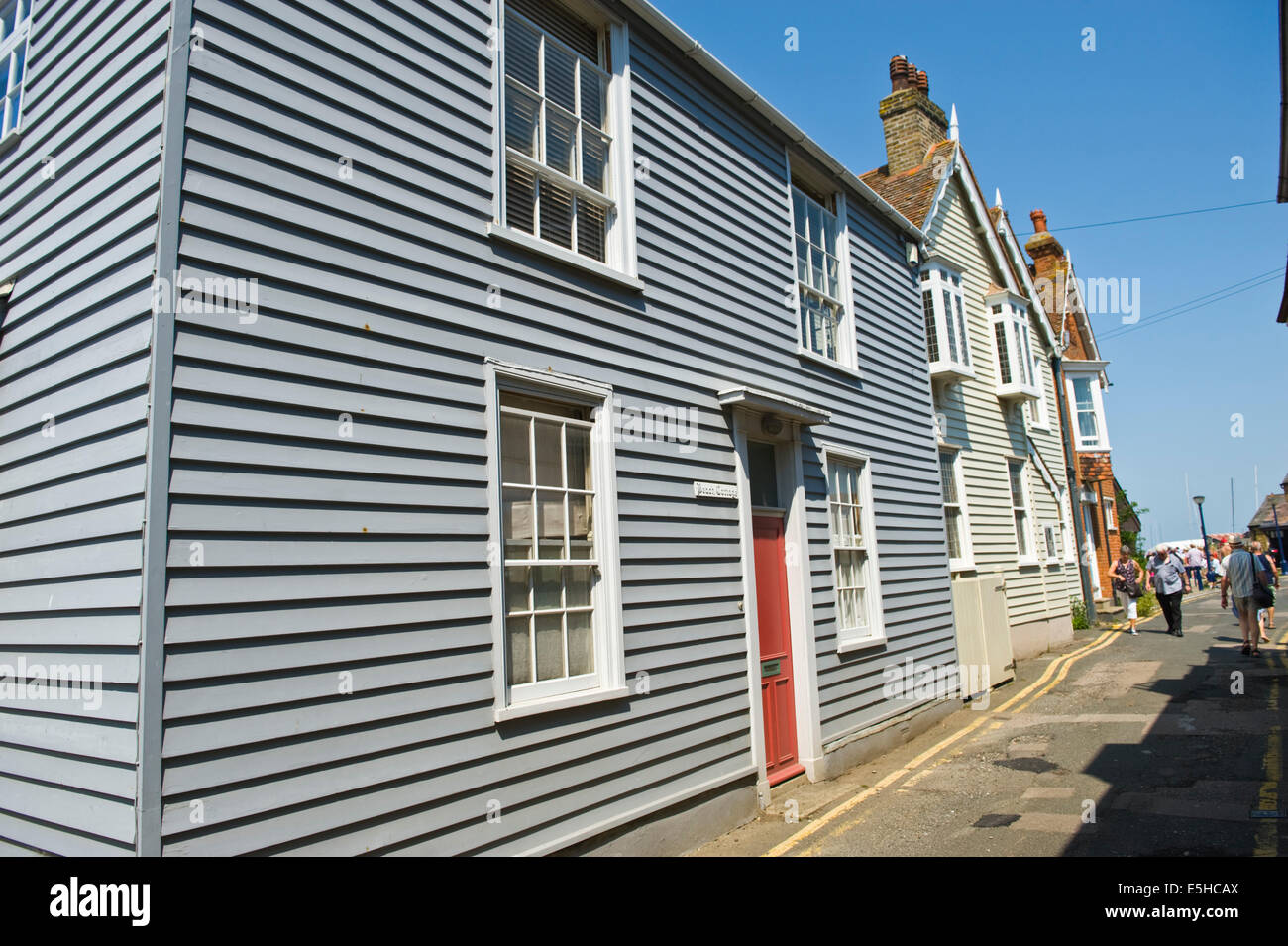 Typical clapboard houses at Whitstable Kent England UK Stock Photo Alamy