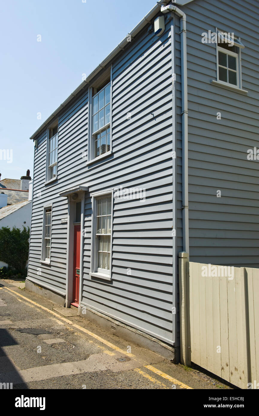 Typical clapboard houses at Whitstable Kent England UK Stock Photo Alamy
