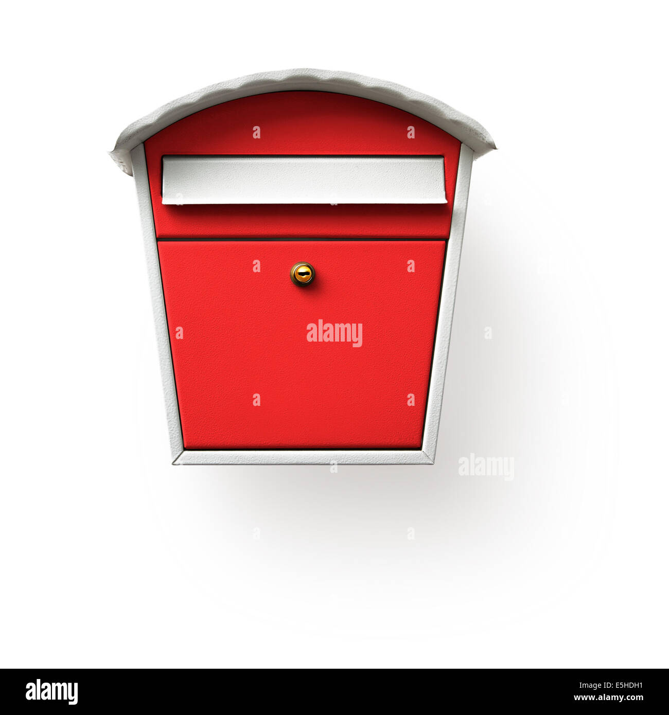 Red mailbox isolated on white background, clipping path included Stock ...
