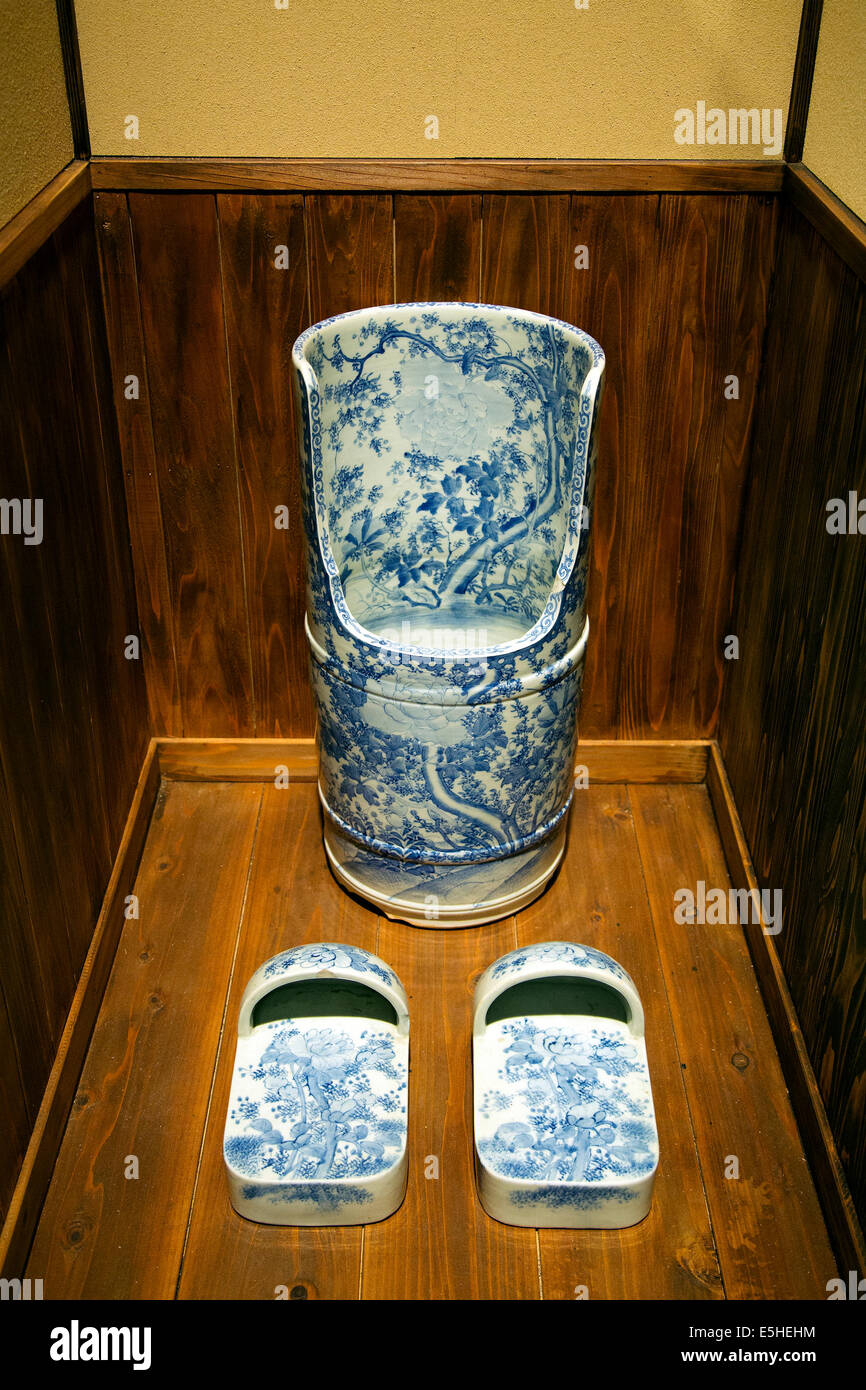 Tokyo, Japan. 1st August, 2014. Old style Japanese toilet at the Toilet