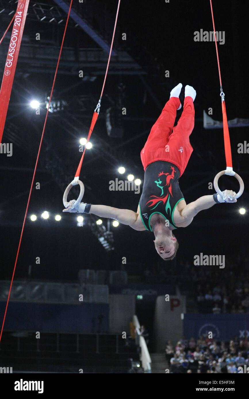 Glasgow, Scotland, UK. 31st July, 2014. Clinton Purnell (WAL) during the Men's Rings Final at the SSE Hydro, XX Commonwealth Games, Glasgow. Credit:  Michael Preston/Alamy Live News Stock Photo