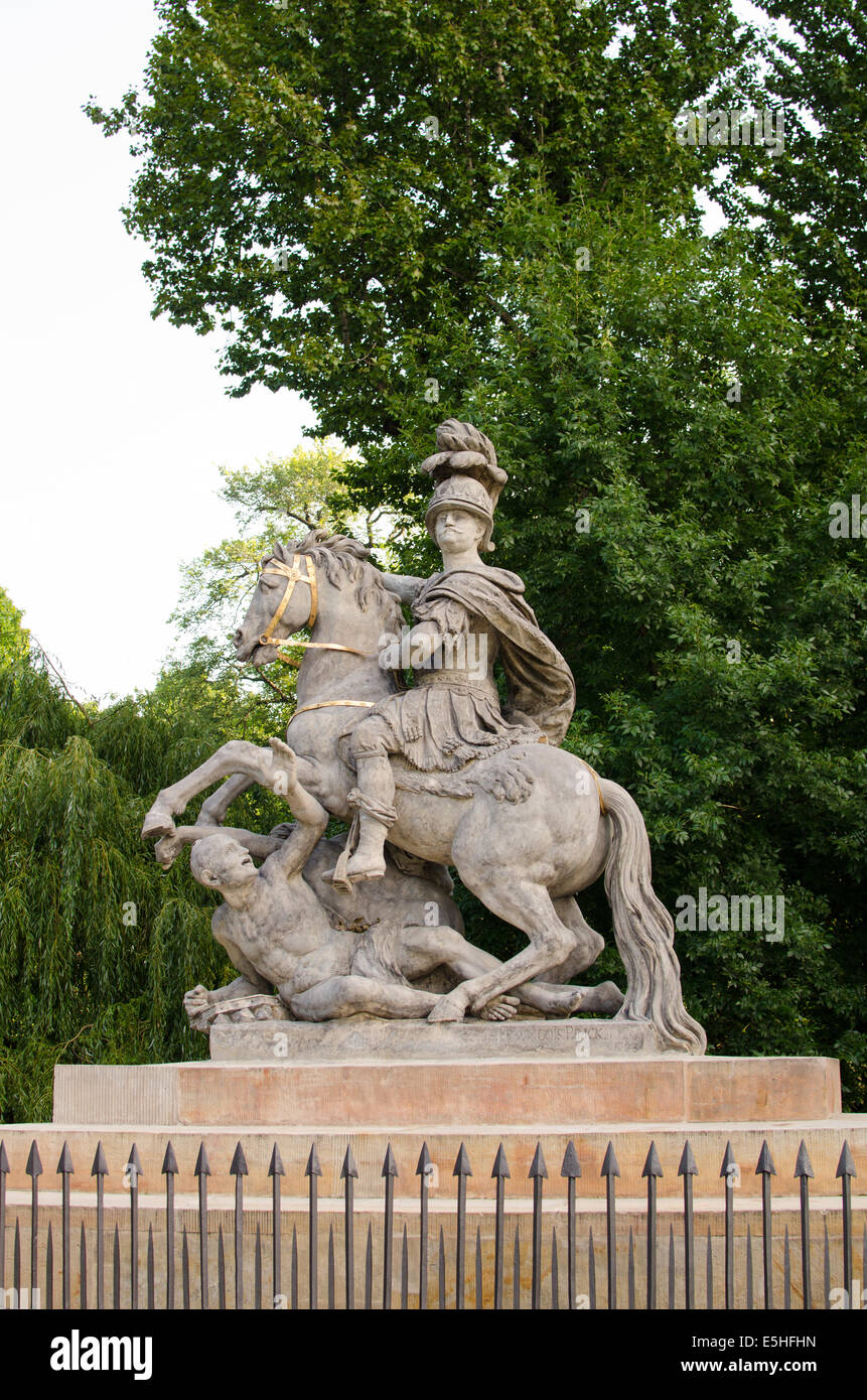 Jan III Sobieski monument in Lazienki Park warsaw Stock Photo