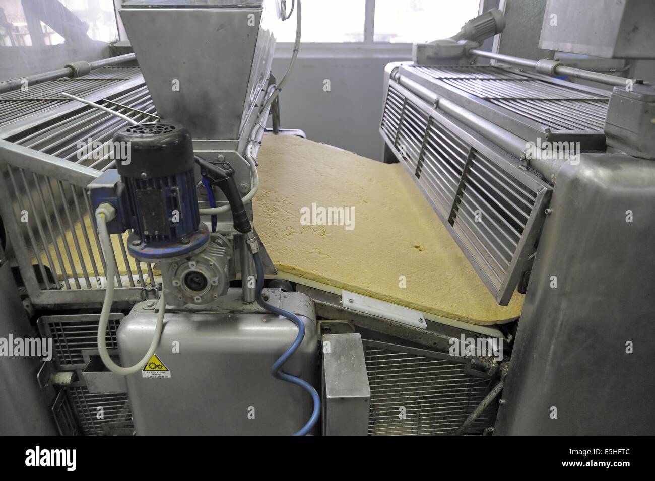 Novara (Italy), Pavesi plant (Barilla Group), production line of crackers Stock Photo