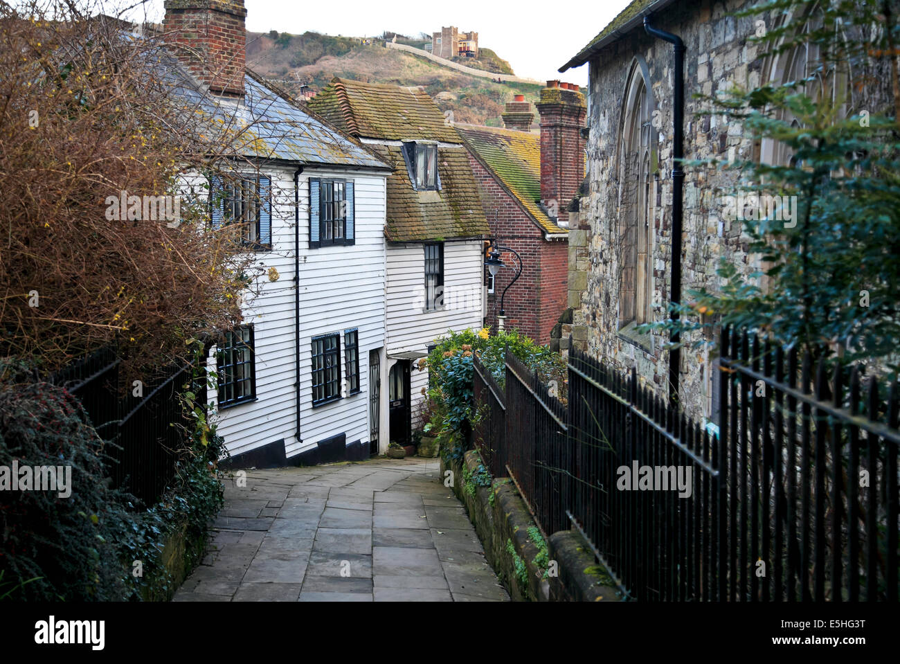 9517. Street view, Old Town, Hastings, East Sussex Stock Photo Alamy