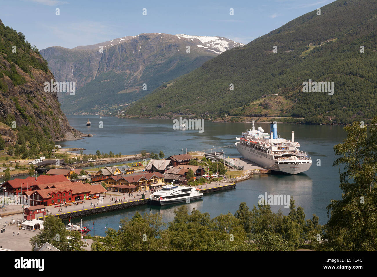 Norway, Sogn&Fjordane, Flåm & Aurlandsfjord Stock Photo
