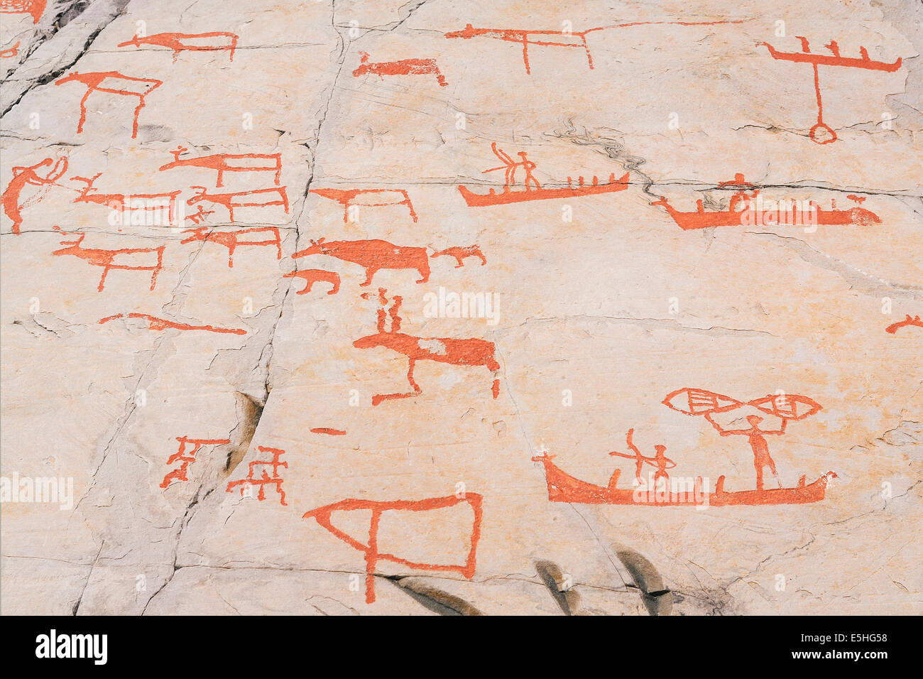Norway, Finnmark, Alta musem, prehistoric rock carvings Stock Photo Alamy
