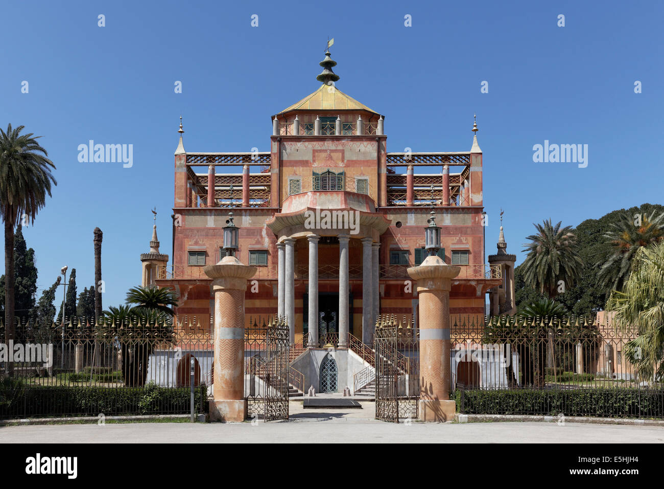 Former Bourbon Royal Palace built in an oriental style, Palazzina Cinese or Casina Cinese, Palermo, Sicily, Italy Stock Photo