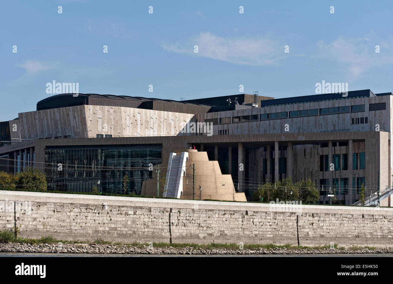 The Palace of Arts (Művészetek Palotája) and the Museum Ludwig of Budapest. Stock Photo